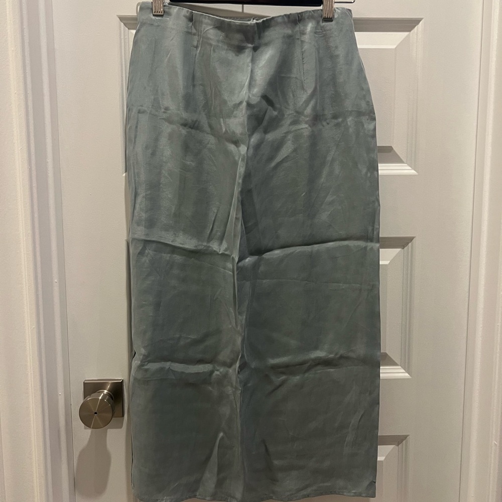 Stylish Blue Wide-Leg Pants